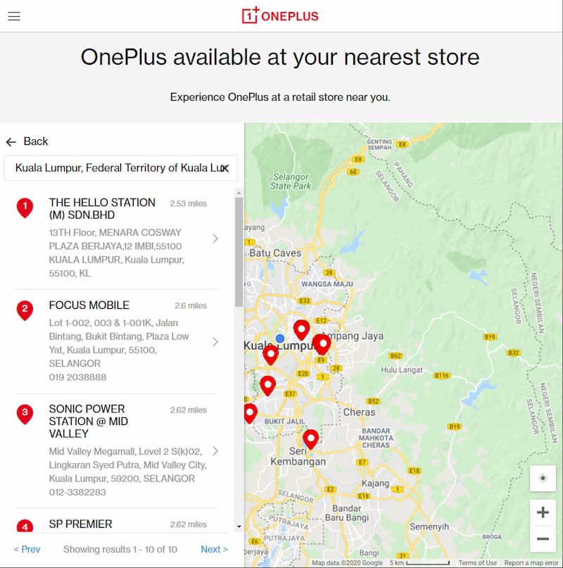 OnePlus 线下授权经销商门市索引