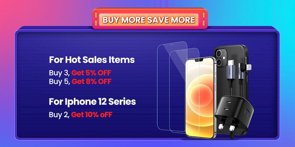 UGREEN 双 11 大促销：全店限时 50% 优惠，iPhone 12 系列配件买 2 打九折 17