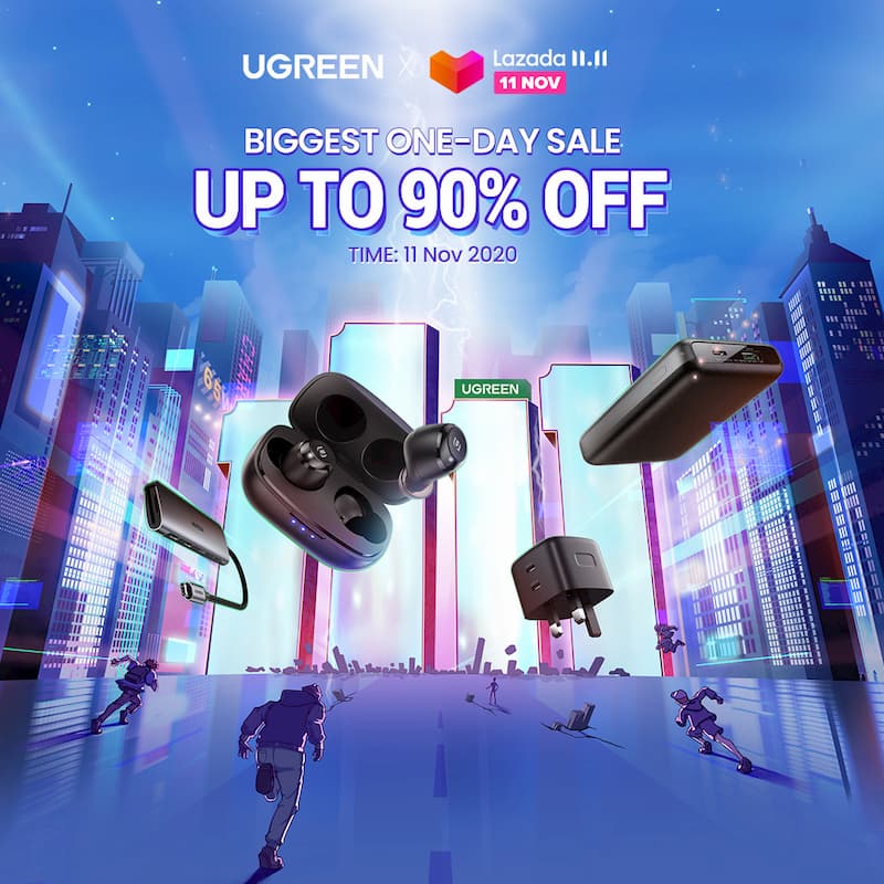 UGREEN 双 11 大促销：全店限时 50% 优惠，iPhone 12 系列配件买 2 打九折 20