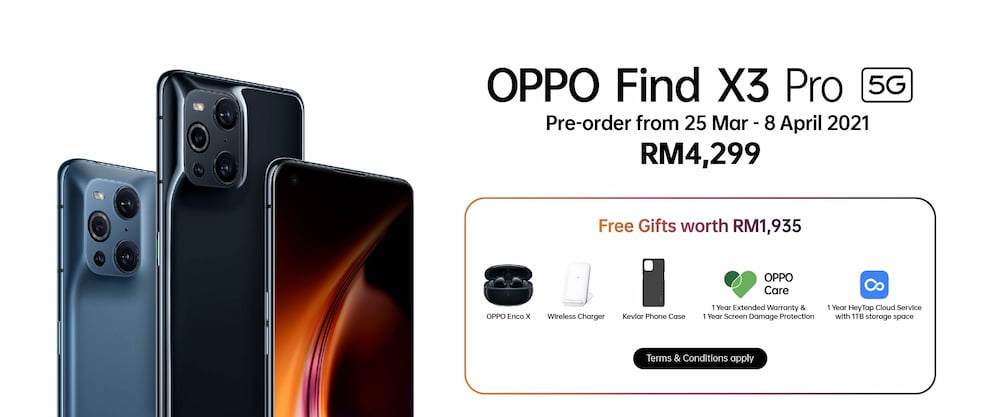 OPPO Find X3 Pro 马来西亚售价及预购赠品
