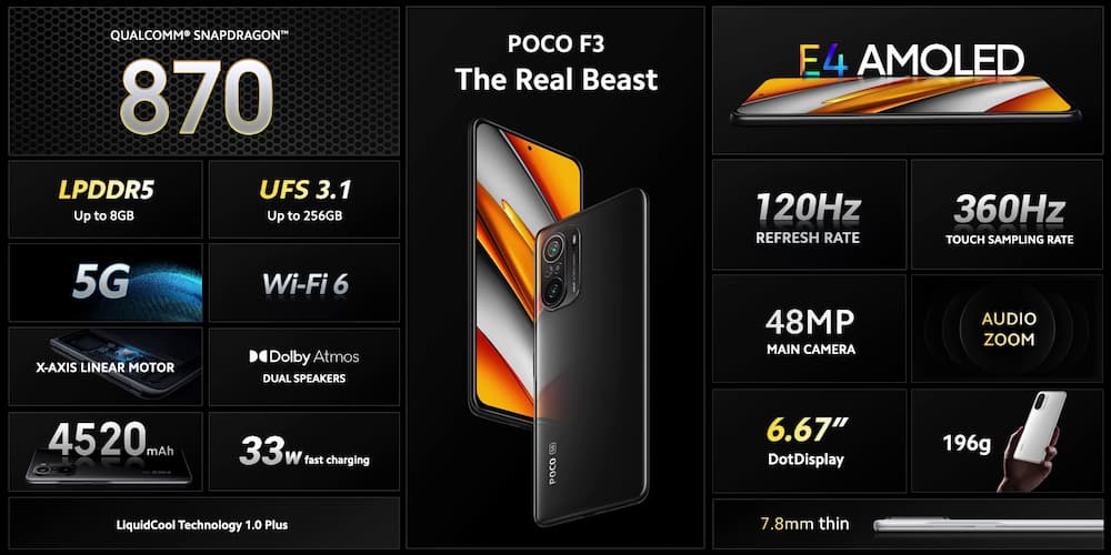POCO F3 主要特色功能
