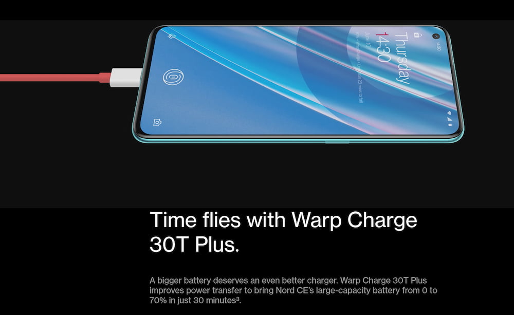 OnePlus Nord CE 5G 充电