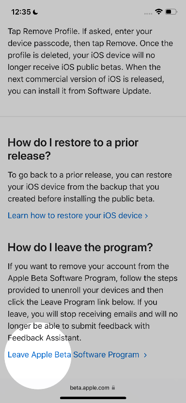 移除 iOS Public Beta 描述文件及推出 Apple Beta Program (3)