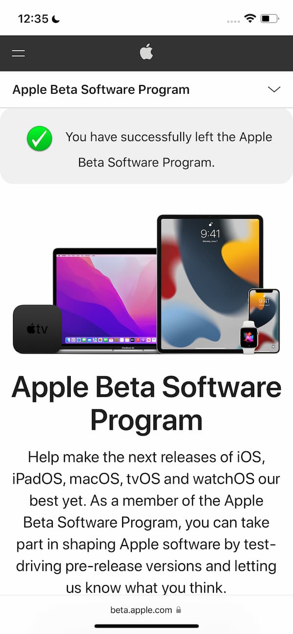 移除 iOS Public Beta 描述文件及推出 Apple Beta Program (5)
