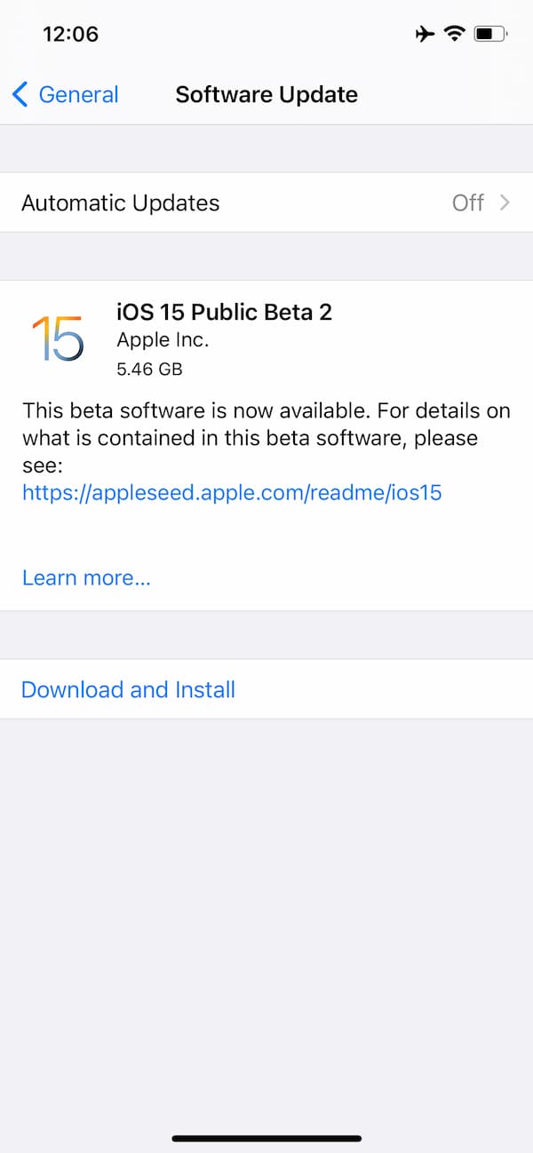 iOS 15 Public Beta 下载步骤（10）