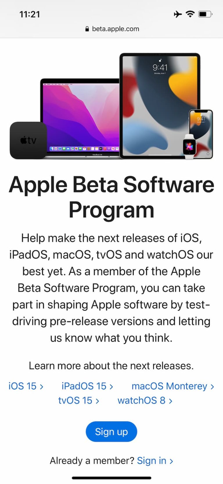 iOS 15 Public Beta 下载步骤(1)