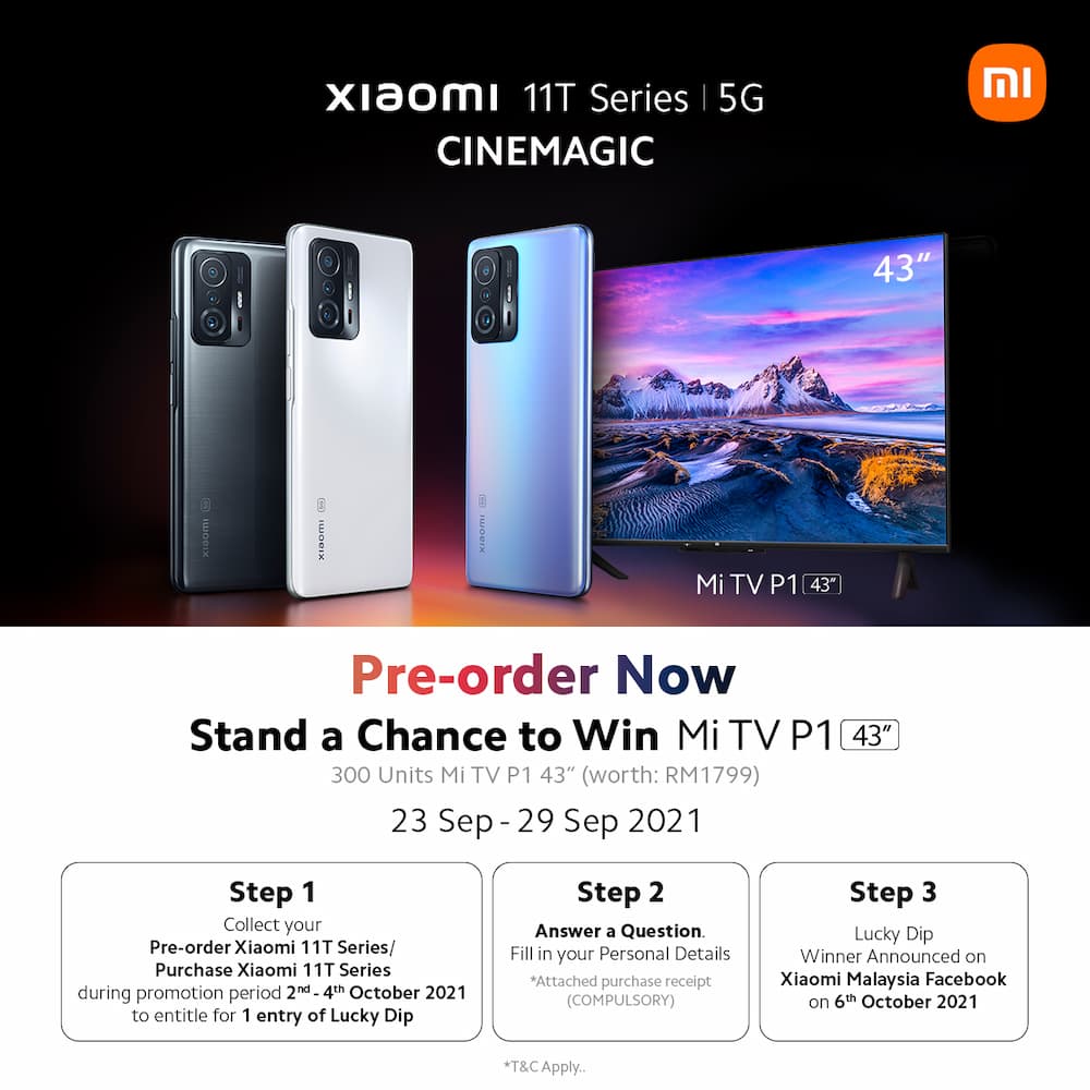 Xiaomi 11T 系列及 Xiaomi 11 Lite 5G NE 抵马，即日起开放预购，售价 RM1199 起 3