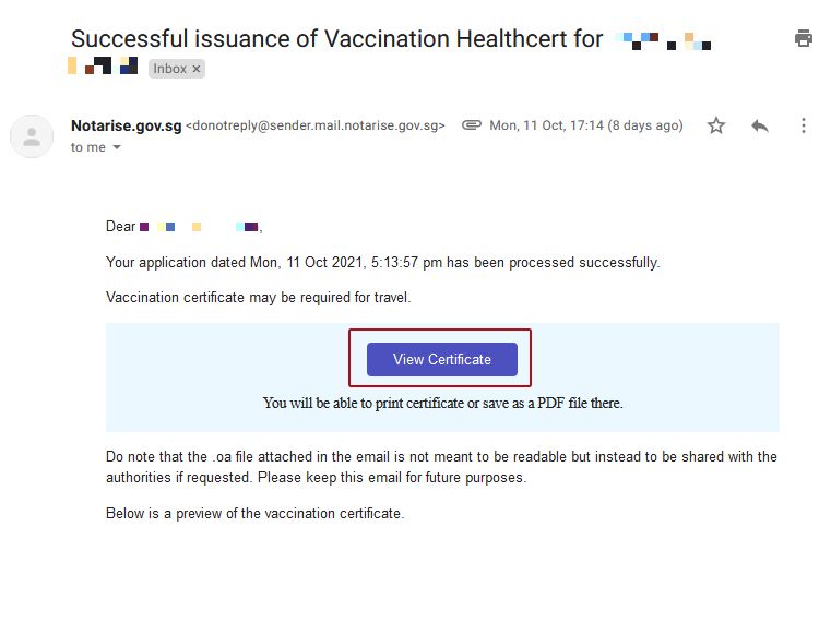 亲测可行！利用新加坡接种新冠疫苗记录申请 Mysejahtera 电子证书 8