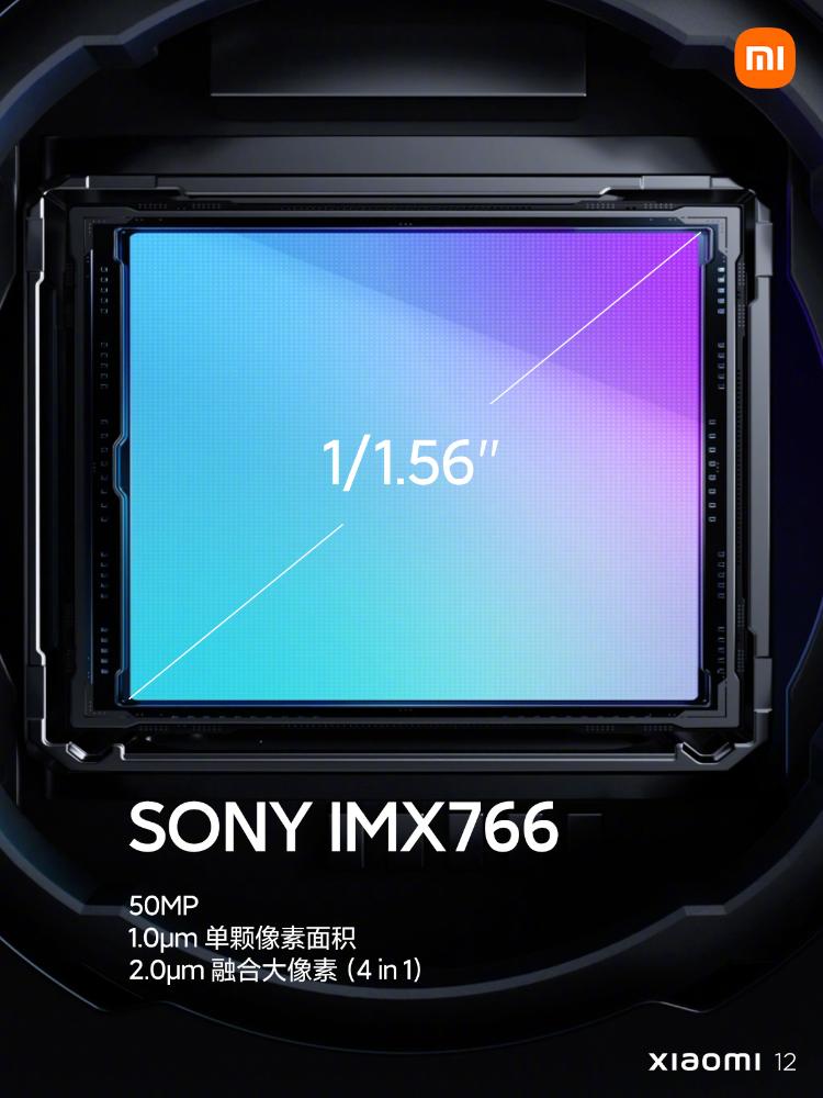 Xiaomi 12 主镜头感光元件规格