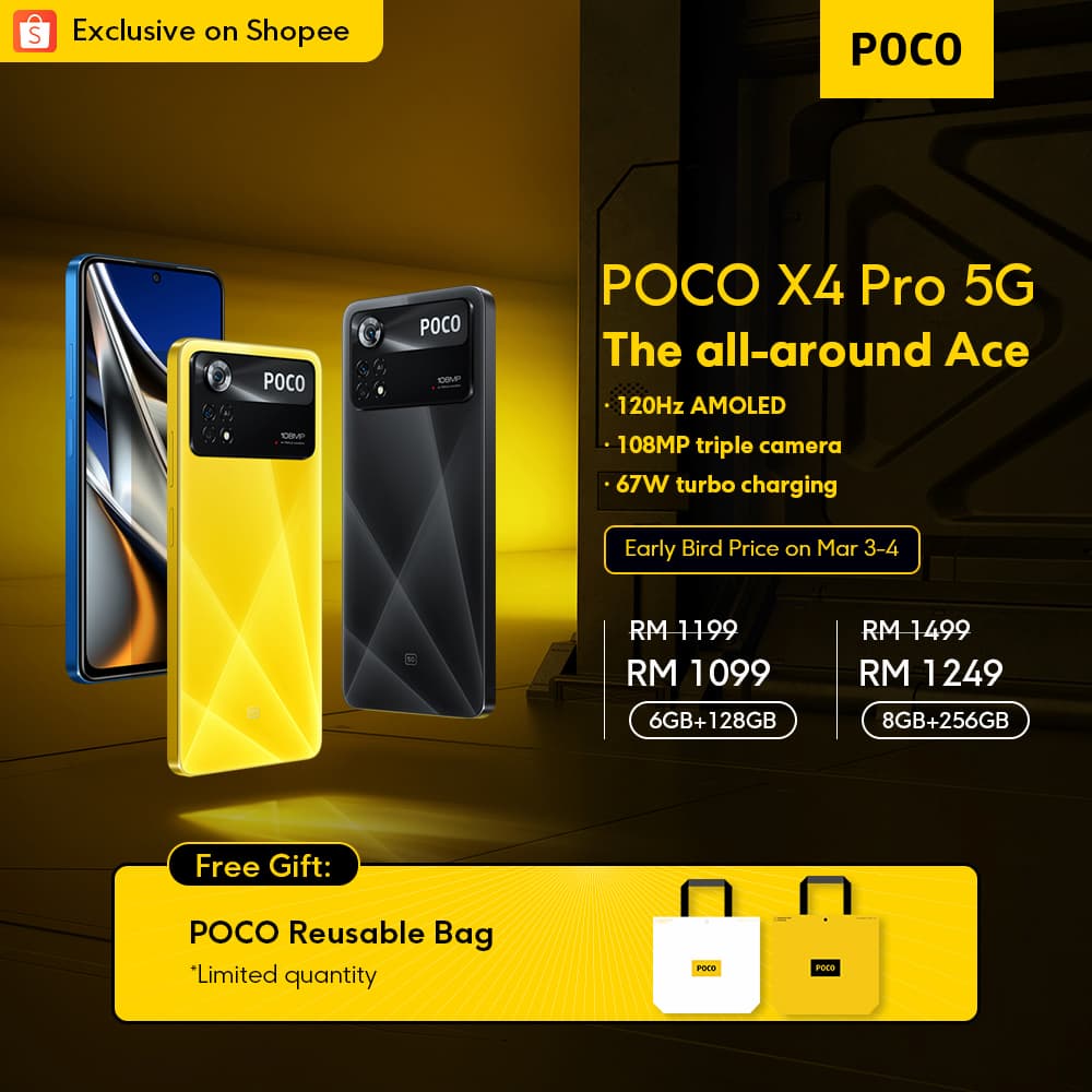 POCO X4 Pro 5G 及 POCO M4 Pro 正式发布，3/3 早鸟优惠售 RM799 起 21