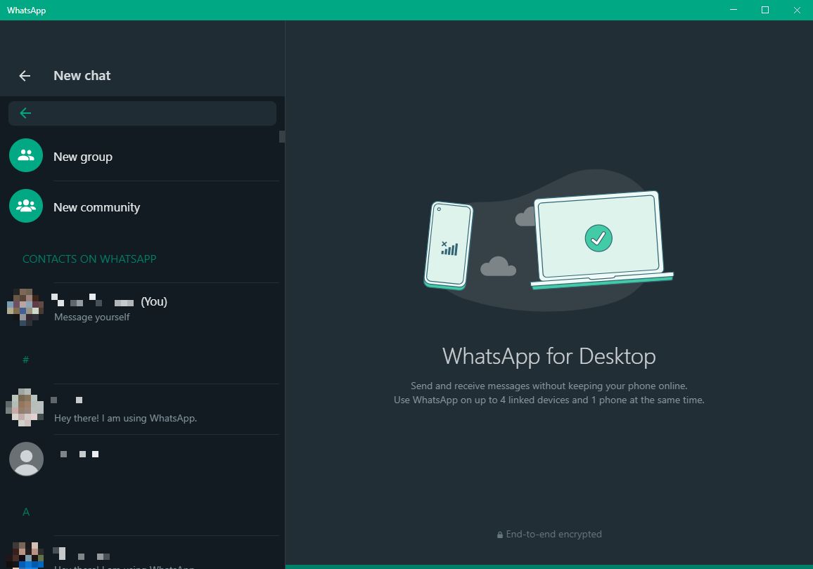 WhatsApp 新增给自己发送信息,媒体信息能连带说明一起转发! 2