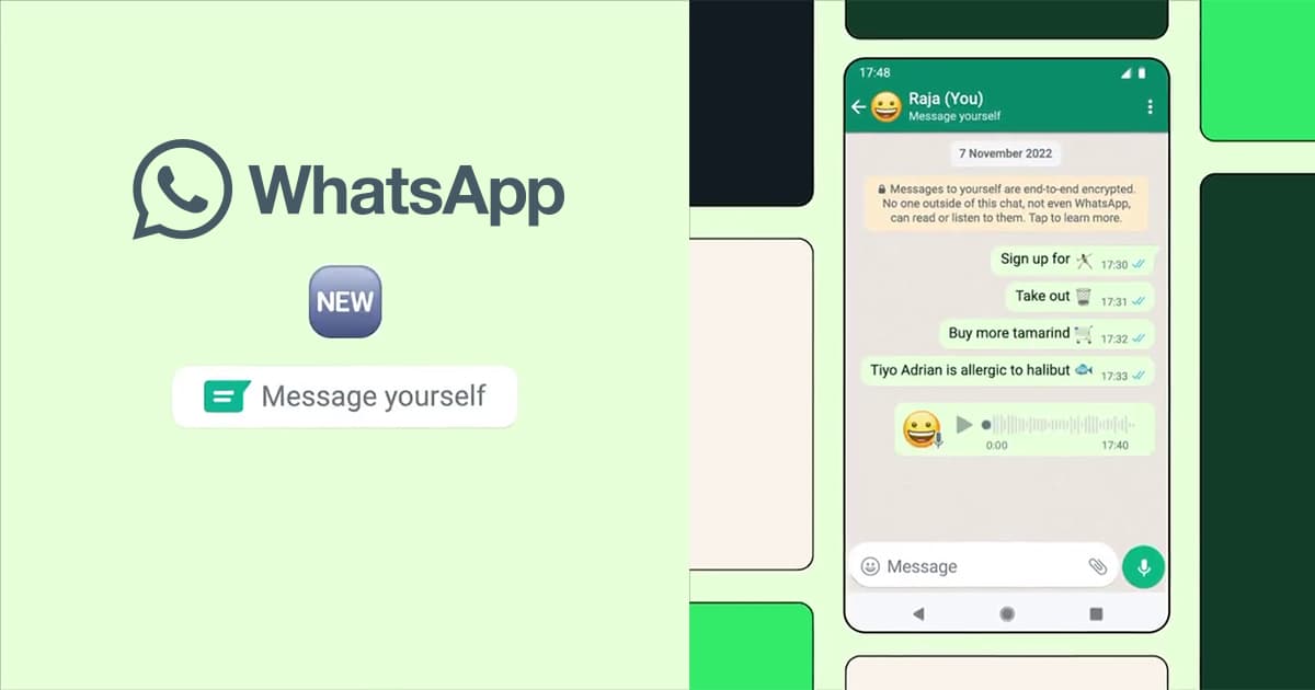 Read more about the article WhatsApp 新增给自己发送信息,媒体信息能连带说明一起转发!