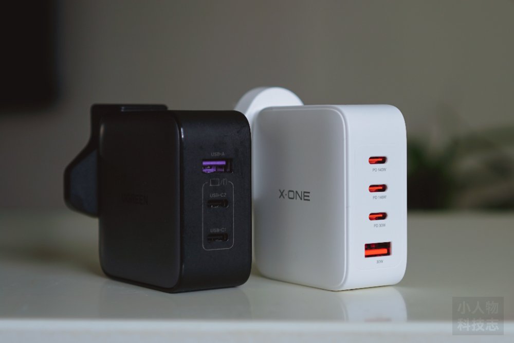 UGREEN 65W GaN 和 X One 140W GaN 充电器