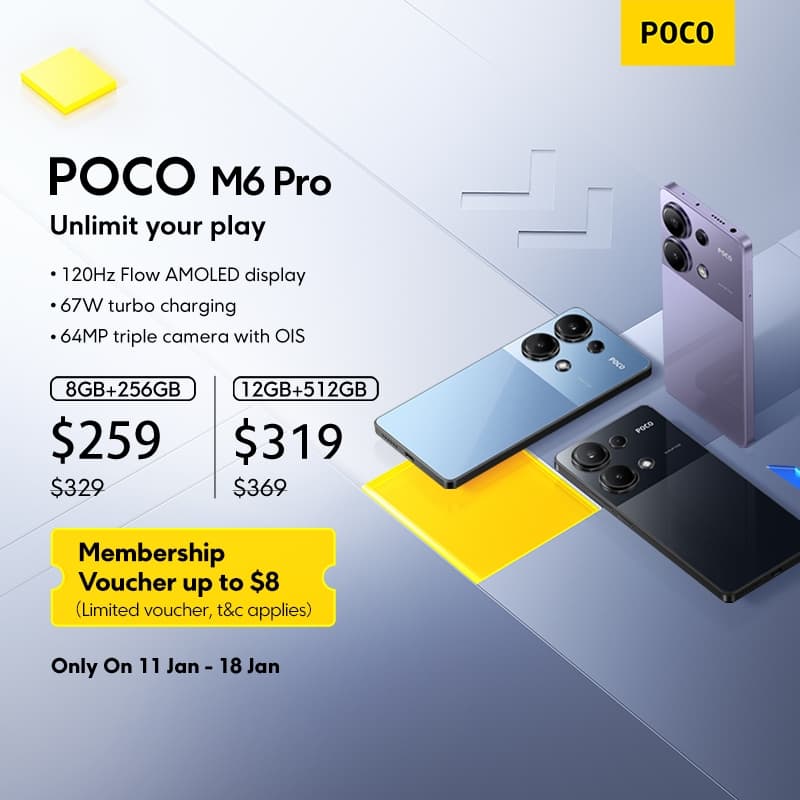 POCO M6 Pro 新加坡售价