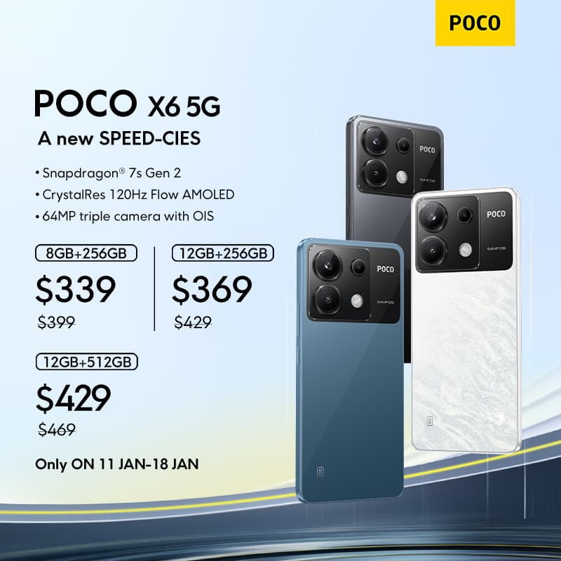 POCO X6 新加坡售价