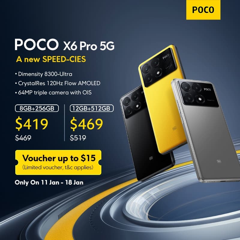 POCO X6 Pro 新加坡售价
