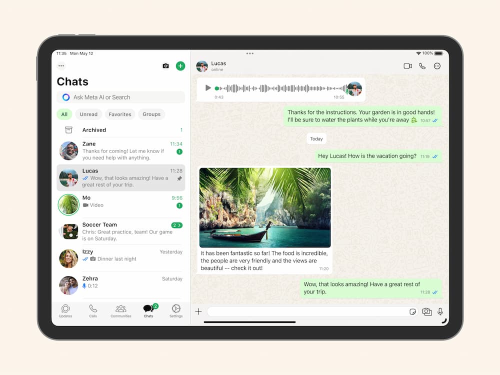 WhatsApp for iPad