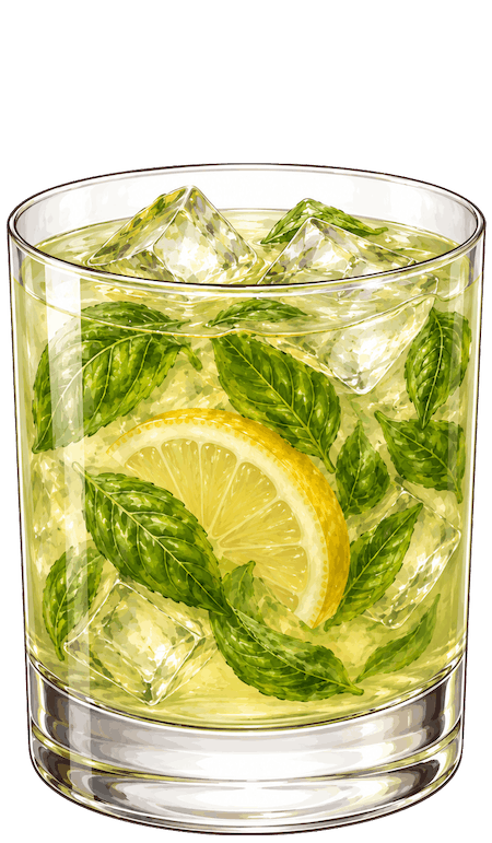 Lemon Basil Gin Fizz