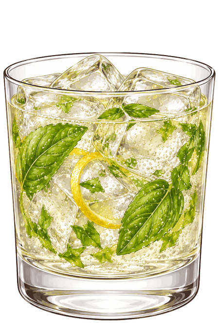Lemon Basil Gin & Tonic