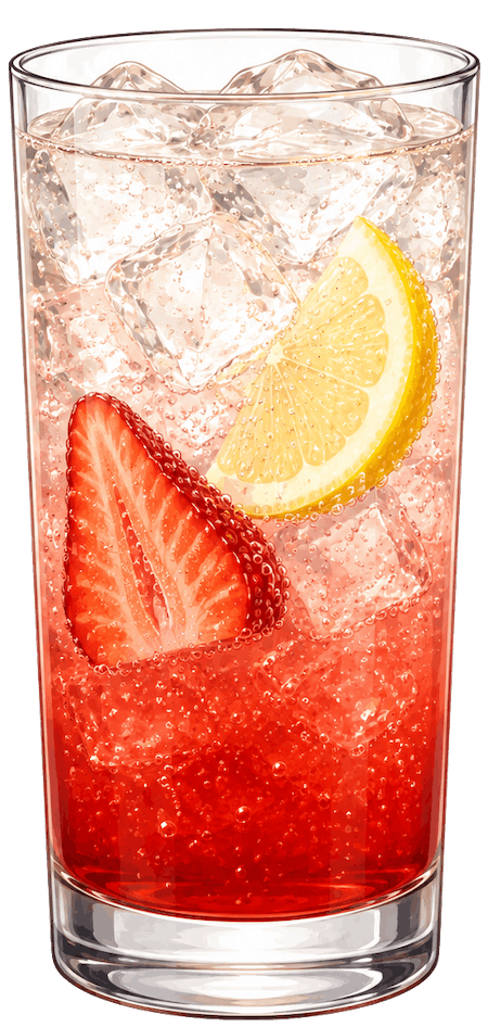 Strawberry Lemon Gin Fizz