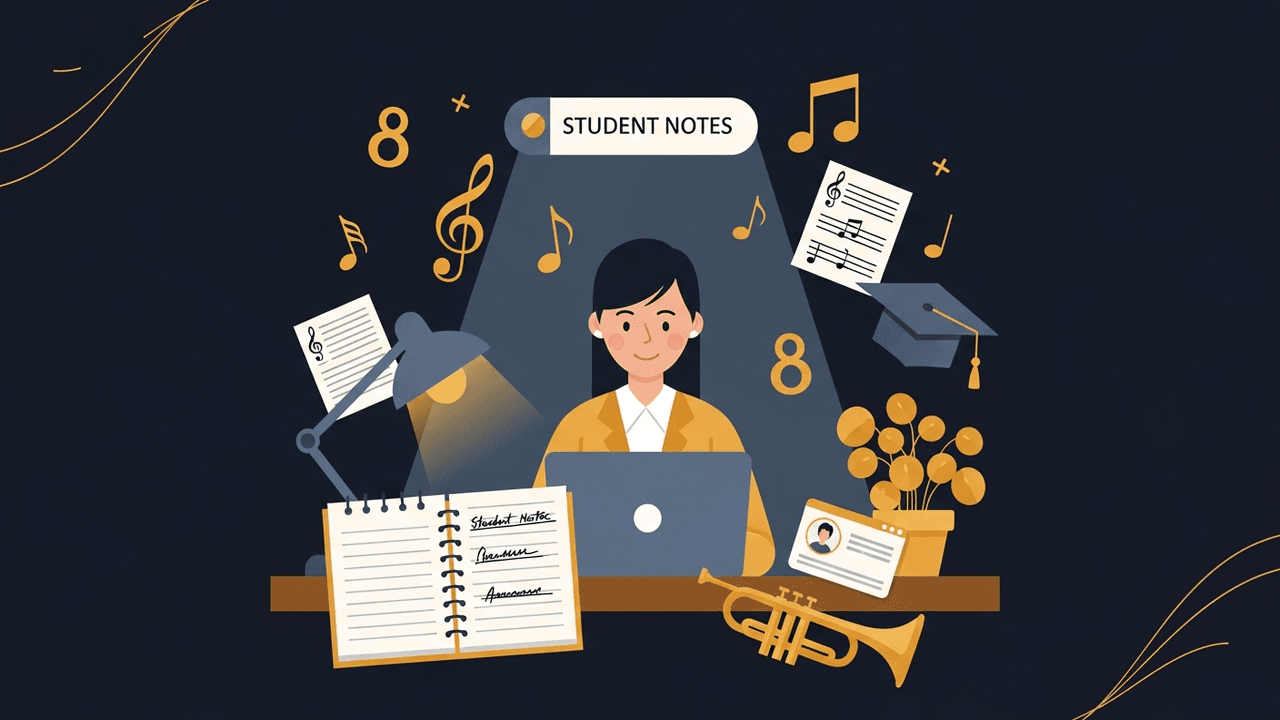 Image for support article Student Notes