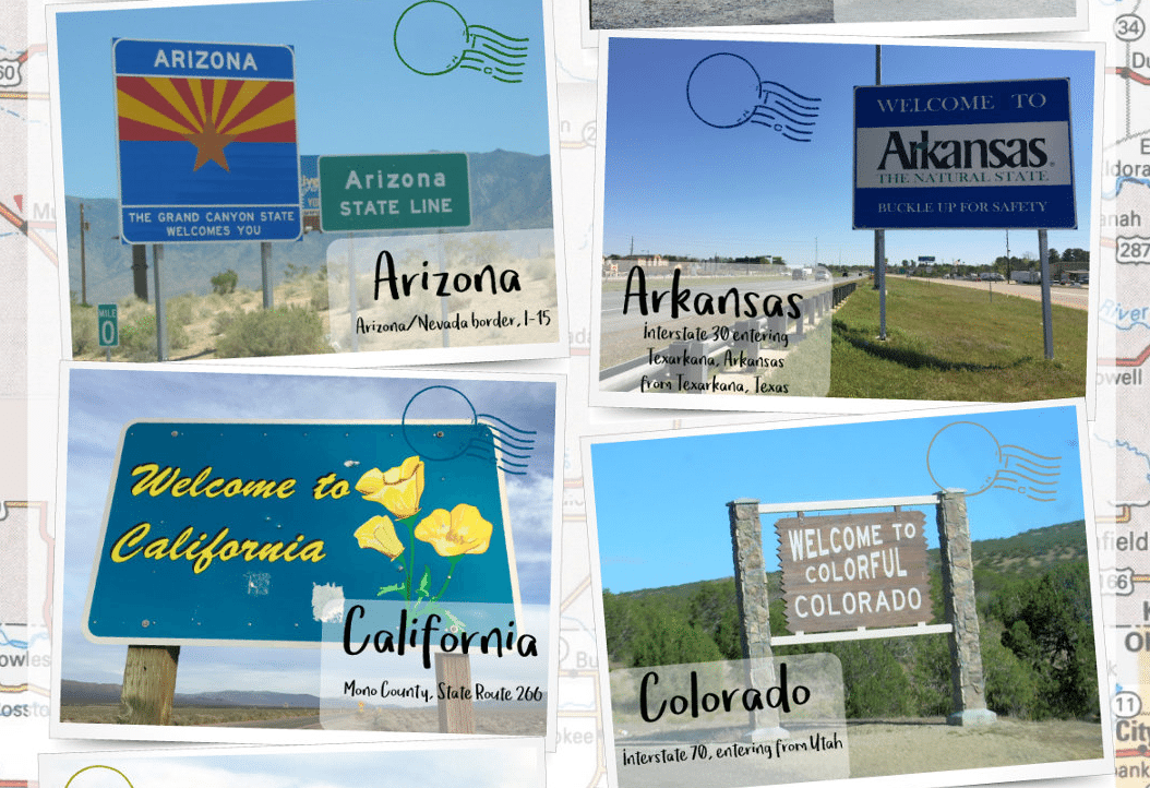 Welcome Signs From The 50 States Of America [infographic]