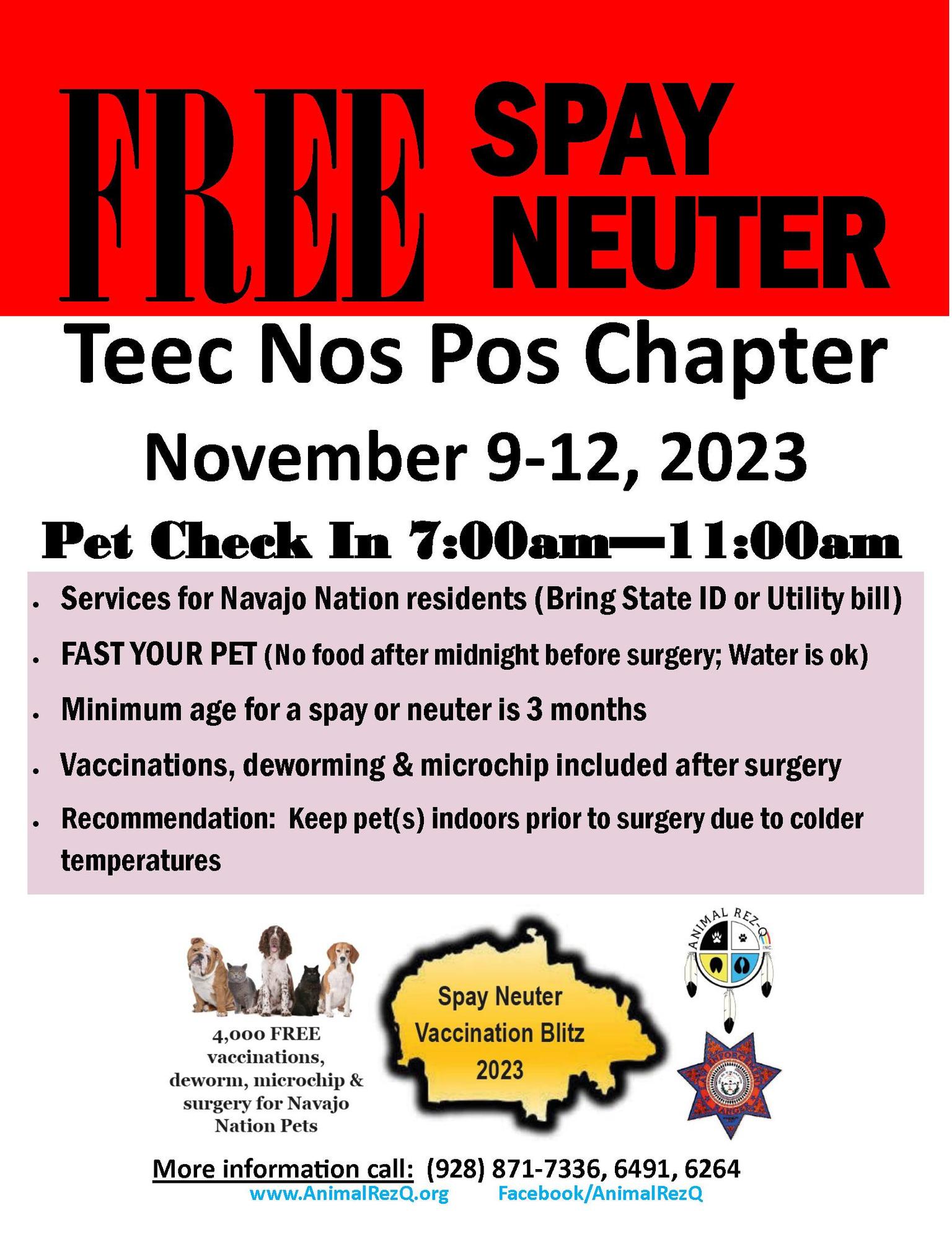 Teec Nos Pos MASH Spay Neuter Site