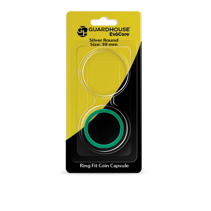 EvoCore Silver Round Ring Fit Coin Holder 39mm