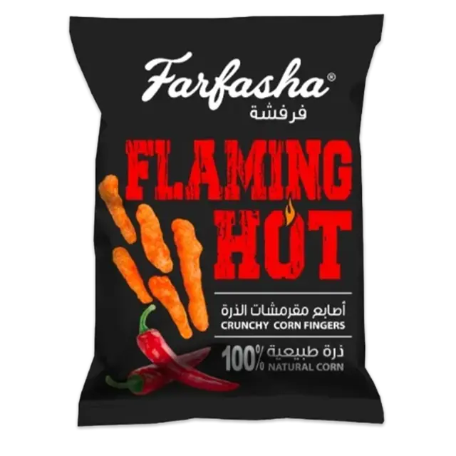 Crunchy Corn Fingers Flamin Hot-100G Crunchy Corn Fingers Flamin Hot-100G