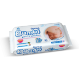 Buy Bambi Pure And Sensitive Wipes - 64PCS in Saudi Arabia