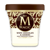 Buy Magnum Ice Cream Tub White Chocolate & Cookies - 8×440Ml in Saudi Arabia