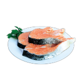 Buy  Salmon Steak Medium - 500 g in Saudi Arabia