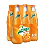 Buy Mirinda Orange Carbonated Soft Drink Glass Bottle - 6 × 250-300Ml in Saudi Arabia