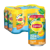 اشتري ليبتون شاي مثلج نكهة الخوخ زيرو - 6×135 مل في السعودية