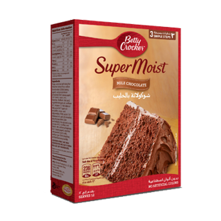 Buy Betty Crocker Super Moist Milk Chocolate Cake - 500G in Saudi Arabia