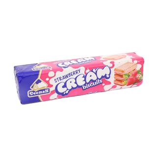 Buy Deemah Strawberry Cream Biscuit - 80G in Saudi Arabia