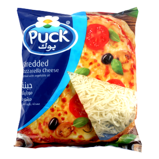 Buy Puck Shredded Mozzarella Cheese Modified With Vegetable Oil - 900G in Saudi Arabia