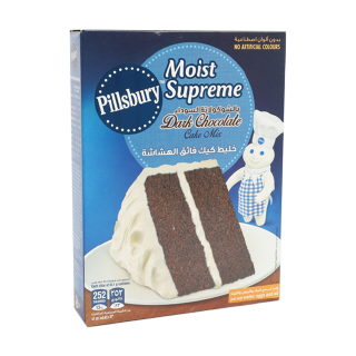 Buy Pillsbury Moist Supreme Dark Chocolate Cake Mix - 485G in Saudi Arabia