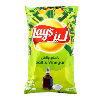 Buy Lays Salt & Vinegar Potato chips -  160G in Saudi Arabia