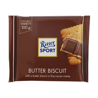 Buy Ritter Sport Butter Biscuit  Chocolate - 100G in Saudi Arabia