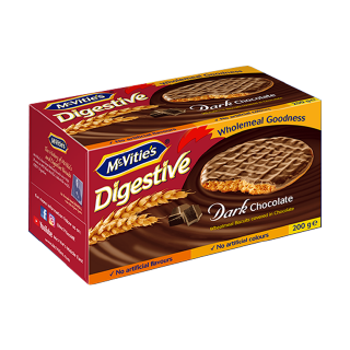 Buy Mcvitie's Digestive Biscuit Covered With Dark Chocolate - 200G in Saudi Arabia
