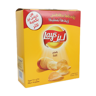 Buy Lays Salted Potato Chips - 12x21G in Saudi Arabia