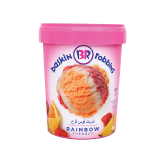 Buy Baskin Robbins Rainbow Sherbet Ice Cream - 1L in Saudi Arabia
