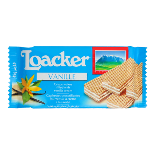 Buy Loacker Crispy Wafers Filled With Vanilla Creme - 25 x 45G in Saudi Arabia