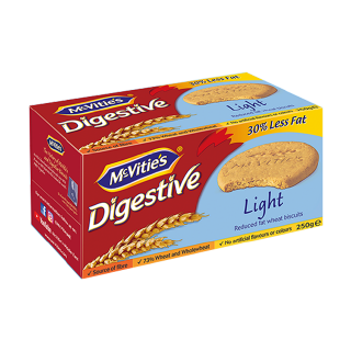 Buy Mcvitie's Digestive Light Wheat Biscuits - 250G in Saudi Arabia