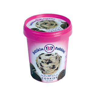 Buy Baskin robbins Cookies N Cream Ice Cream - 500 Ml in Saudi Arabia