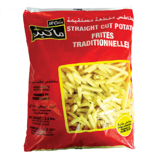 Buy Mccain Straight Cut Frozen French Fries - 2.5Kg in Saudi Arabia