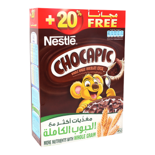 اشتري نستله شوكابيك رقائق القمح الكاملة بطعم الشوكولاتة - 450 غرام 20% مجاناً في السعودية