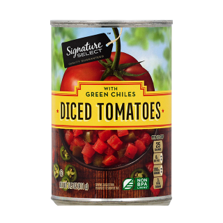 Buy Safeway Signature Select Petite Diced Tomatoes with Green Chiles - 14.5Z in Saudi Arabia