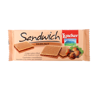 Buy Loacker Sandwich Hazelnut Wafer - 75G in Saudi Arabia